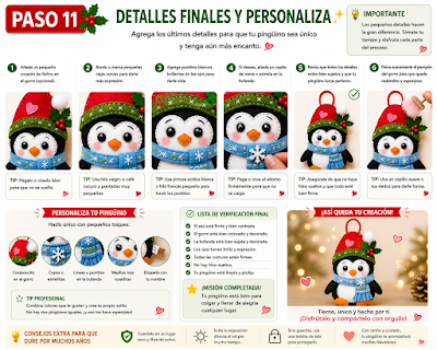 🐧🎄❤️Moldes y tutorial gratis de tierno pingüino navideño en fieltro para decorar 🐧🎄❤️👇 🐧🎄❤️Moldes y tutorial gratis de tierno pingüino navideño en fieltro para decorar 🐧🎄❤️👇