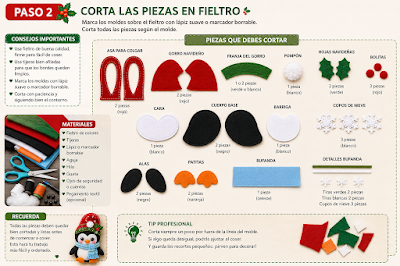 🐧🎄❤️Moldes y tutorial gratis de tierno pingüino navideño en fieltro para decorar 🐧🎄❤️👇 🐧🎄❤️Moldes y tutorial gratis de tierno pingüino navideño en fieltro para decorar 🐧🎄❤️👇