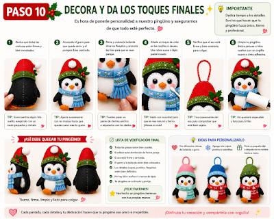 🐧🎄❤️Moldes y tutorial gratis de tierno pingüino navideño en fieltro para decorar 🐧🎄❤️👇 🐧🎄❤️Moldes y tutorial gratis de tierno pingüino navideño en fieltro para decorar 🐧🎄❤️👇
