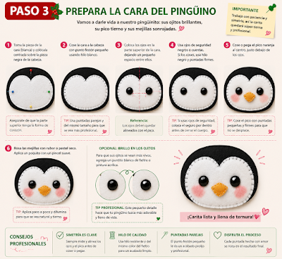 🐧🎄❤️Moldes y tutorial gratis de tierno pingüino navideño en fieltro para decorar 🐧🎄❤️👇 🐧🎄❤️Moldes y tutorial gratis de tierno pingüino navideño en fieltro para decorar 🐧🎄❤️👇