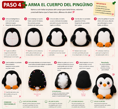 🐧🎄❤️Moldes y tutorial gratis de tierno pingüino navideño en fieltro para decorar 🐧🎄❤️👇 🐧🎄❤️Moldes y tutorial gratis de tierno pingüino navideño en fieltro para decorar 🐧🎄❤️👇
