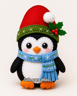 🐧🎄❤️Moldes y tutorial gratis de tierno pingüino navideño en fieltro para decorar 🐧🎄❤️👇 🐧🎄❤️Moldes y tutorial gratis de tierno pingüino navideño en fieltro para decorar 🐧🎄❤️👇