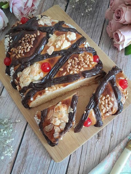 Coca de San Juan con Crema de Chocolate