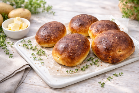 Panecillos de patata y leche en polvo Panecillos de patata y leche en polvo
