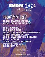 Horarios EMDIV 2026