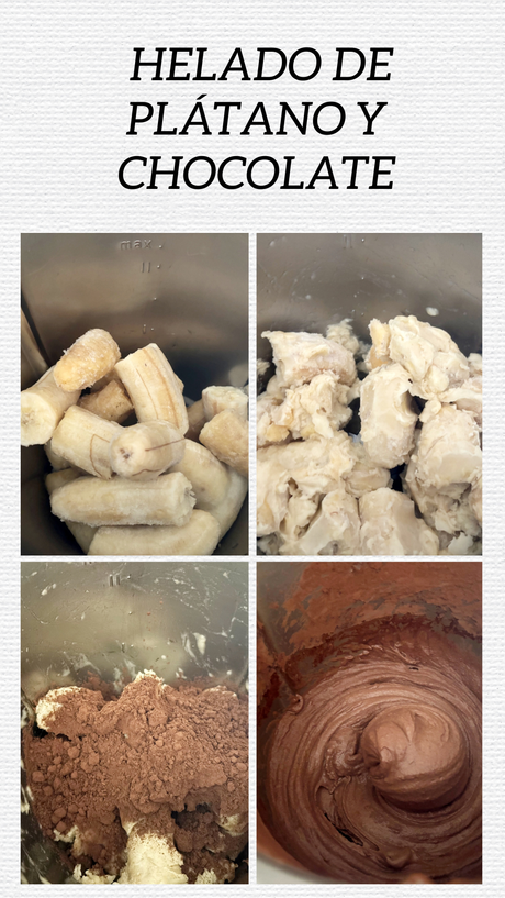 Helado de plátano y chocolate