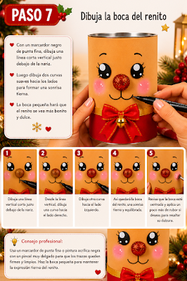 🦌🎅Moldes y tutorial de hermoso renito navideño Reciclando latas q🎄🎅