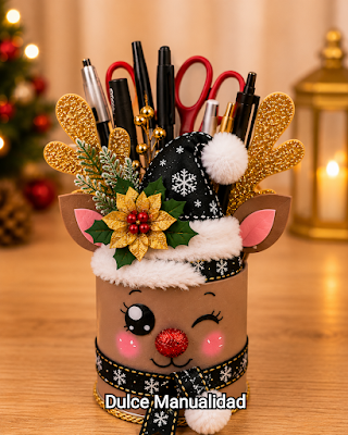 🦌🎅Moldes y tutorial de hermoso renito navideño Reciclando latas q🎄🎅