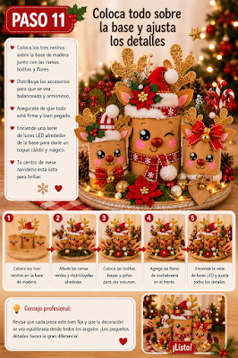 🦌🎅Moldes y tutorial de hermoso renito navideño Reciclando latas q🎄🎅