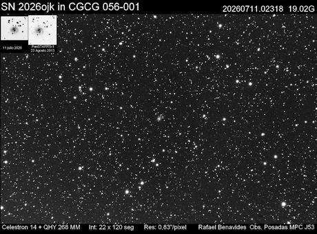 SN 2026ojk: una supernova entre las estrellas de Ofiuco