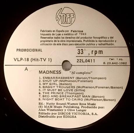 Madness - Al Completo (Complete Madness) Lp 1982
