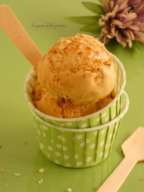 Helado de Dulce de Leche con Guirlache de Avellana Helado de Dulce de Leche con Guirlache de Avellana