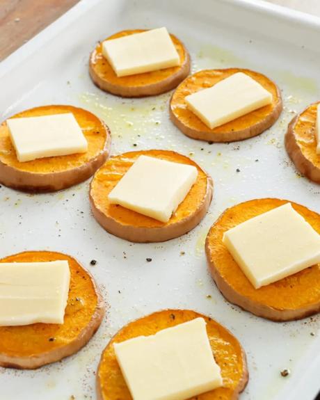 queso sobre calabaza
