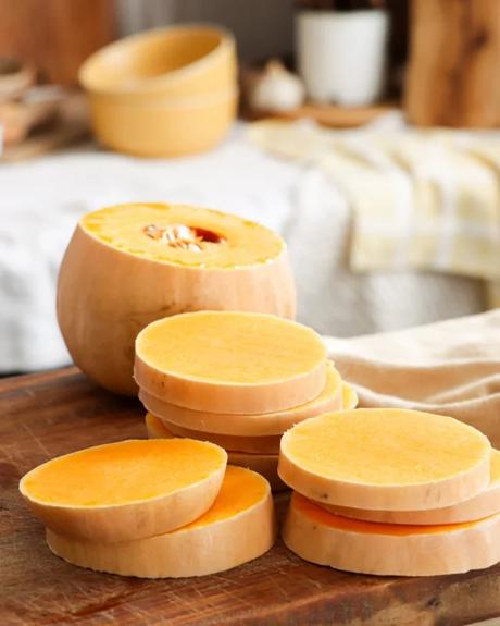 calabaza cortada en rodajas