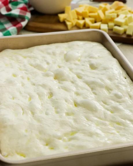 masa de focaccia leudada