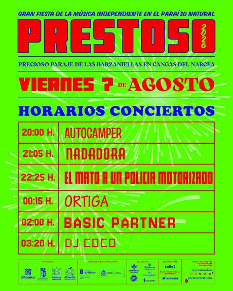 Horarios del Prestoso 2026 en Cangas de Narcea