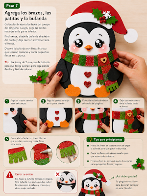 🎄🐧Moldes y tutorial de pingüino navideño en foami para decorar en navidad 🎄 🎄🐧Moldes y tutorial de pingüino navideño en foami para decorar en navidad 🎄