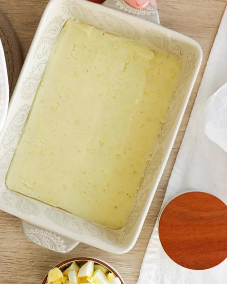 fuente con pure de pastel de papas