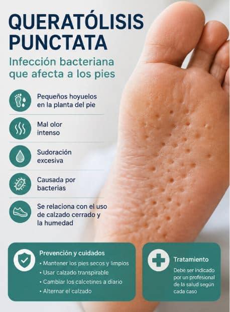 Queratólisis punctata: cómo reconocer esta infección bacteriana en los pies Queratólisis punctata: cómo reconocer esta infección bacteriana en los pies