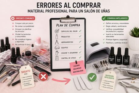 Errores al comprar material profesional para un salón de uñas Errores al comprar material profesional para un salón de uñas