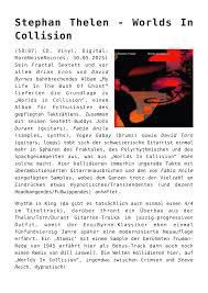 Stephan Thelen - Worlds In Collision (2025)