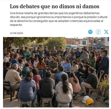 Los debates que no dimos ni damos