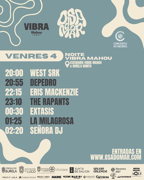 Horarios del Osa do Mar 2026 Horarios del Osa do Mar 2026