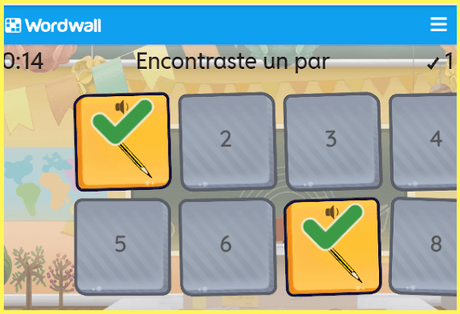 Juego de parejas, material escolar Juego de parejas, material escolar