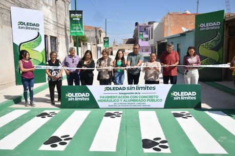 Soledad entrega pavimentación e iluminación de Privada Negrete Soledad entrega pavimentación e iluminación de Privada Negrete