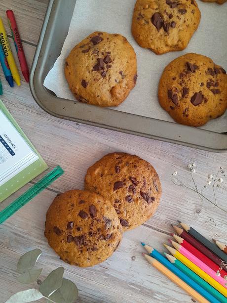 Galletas de plátano con nueces y chocolate