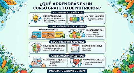 ¿Qué Aprenderás en un Curso Gratuito de Nutrición?