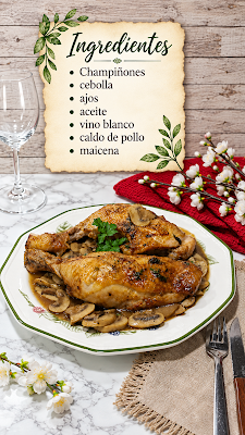 Champiñones en salsa