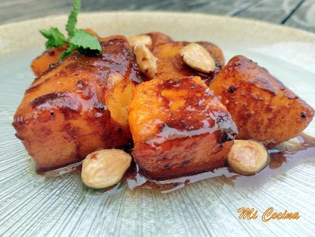 CALABAZA ASADA CON MIEL Y ESPECIAS