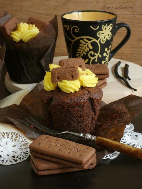 Muffins de galletas Bourbon