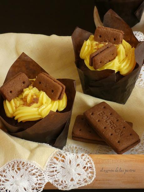 Muffins de galletas Bourbon