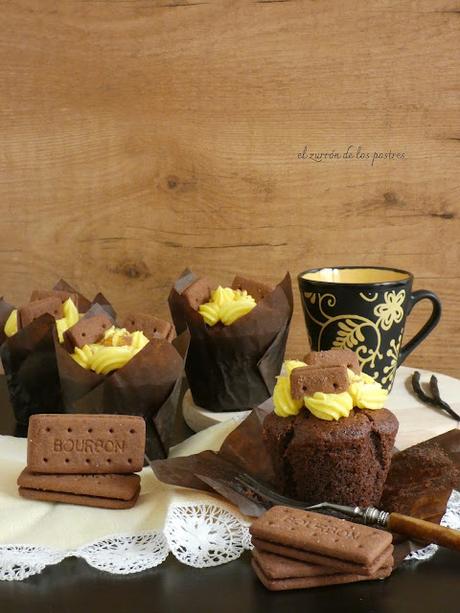 Muffins de galletas Bourbon