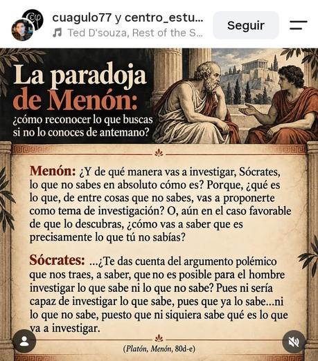 LA PARADOJA DE MENÓN