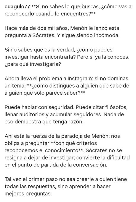 LA PARADOJA DE MENÓN