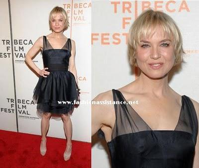 Renee Zellweger, de Vera Wang y con nueva imagen, en el estreno de 