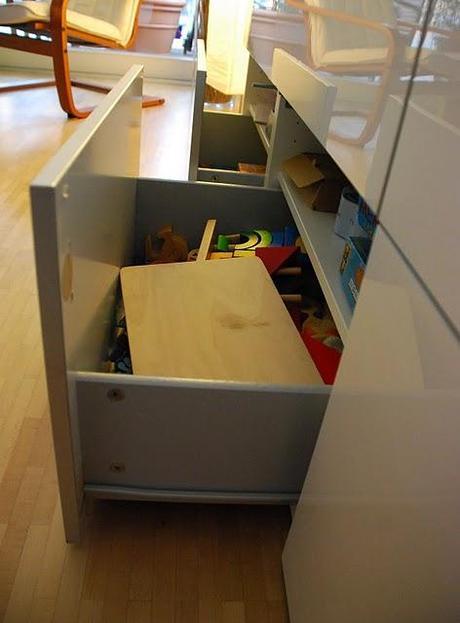 Ikea hack Besta/Vattern: añade al cajón sin frente una puerta