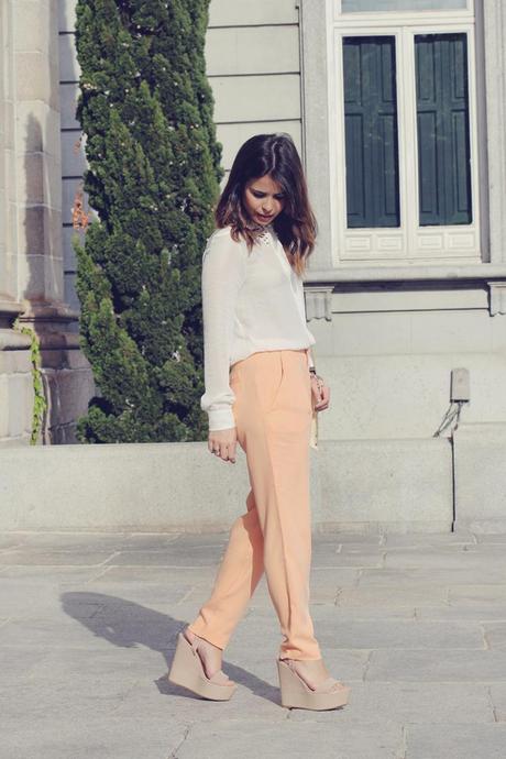 Peach Trousers collagevintage