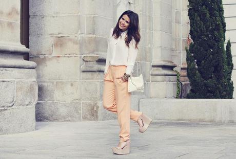 Peach Trousers collagevintage