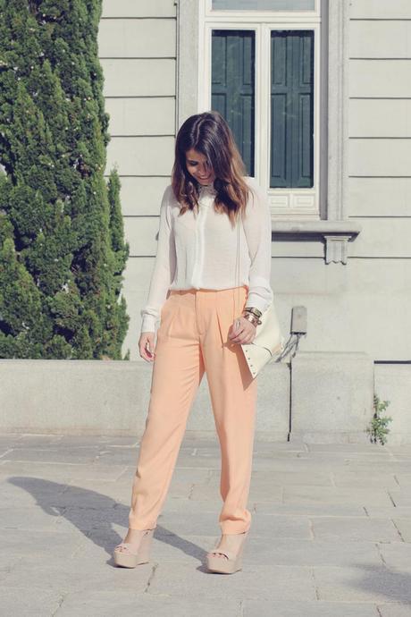 Peach Trousers collagevintage