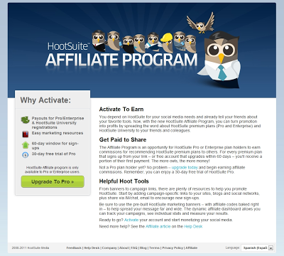 Hootsuite - Programa de afiliados del cliente de redes sociales
