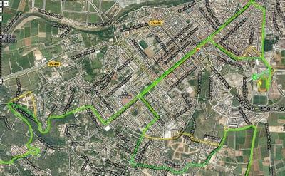 Tutorial Sporttracks 13: Apply Routes, comprobar el cambio de recorrido en una carrera (Mitja marató de Torrent)