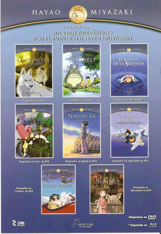 Zima confirma que editará todo el catálogo Ghibli en México