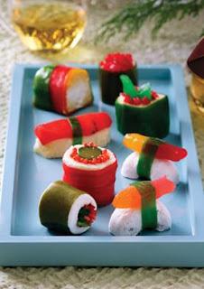 Brochetas de chuches: Sushi de gominolas