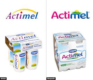 Actimel: nuevo logo y packaging