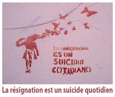 La resignación es un suicidio cotidiano.  Balzac.