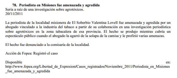 En 2011 se registraron 122 ataques a la libertad de expresión